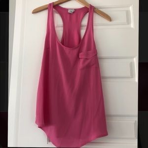 T Los Angeles Pink Silk Tank Top